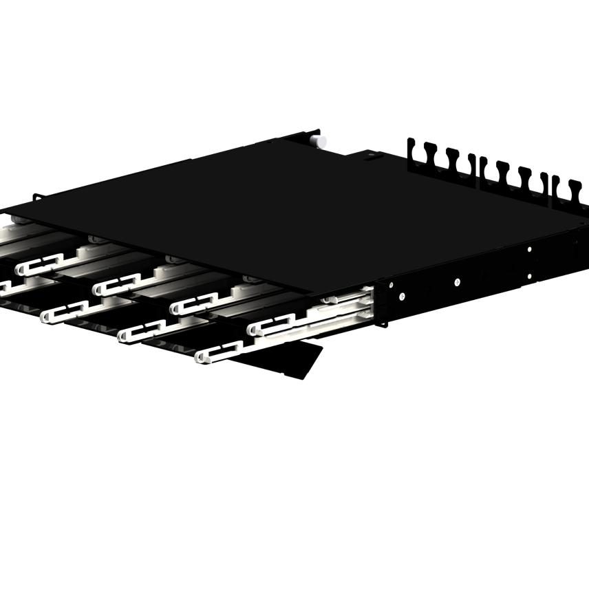 LANmark-OF ENSPACE UHD Patch Panel 1U 12x Modules Black