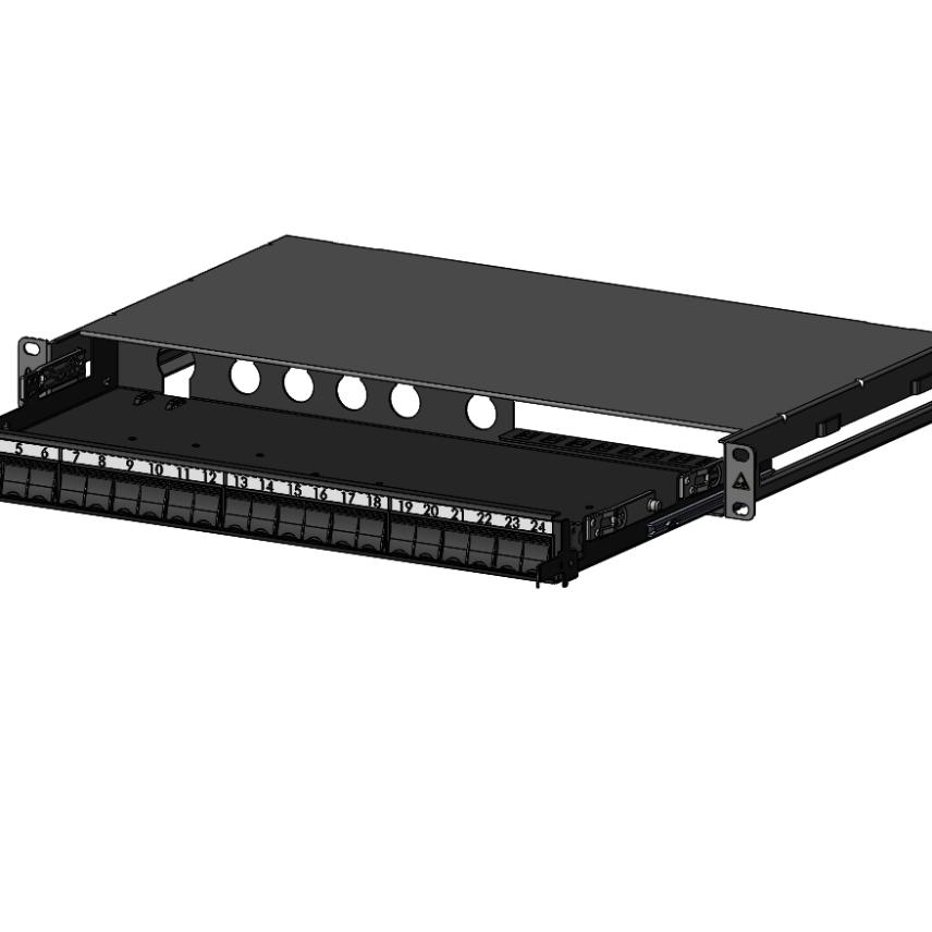 LANmark Hybrid Patch Panel Snap-In Sliding Black