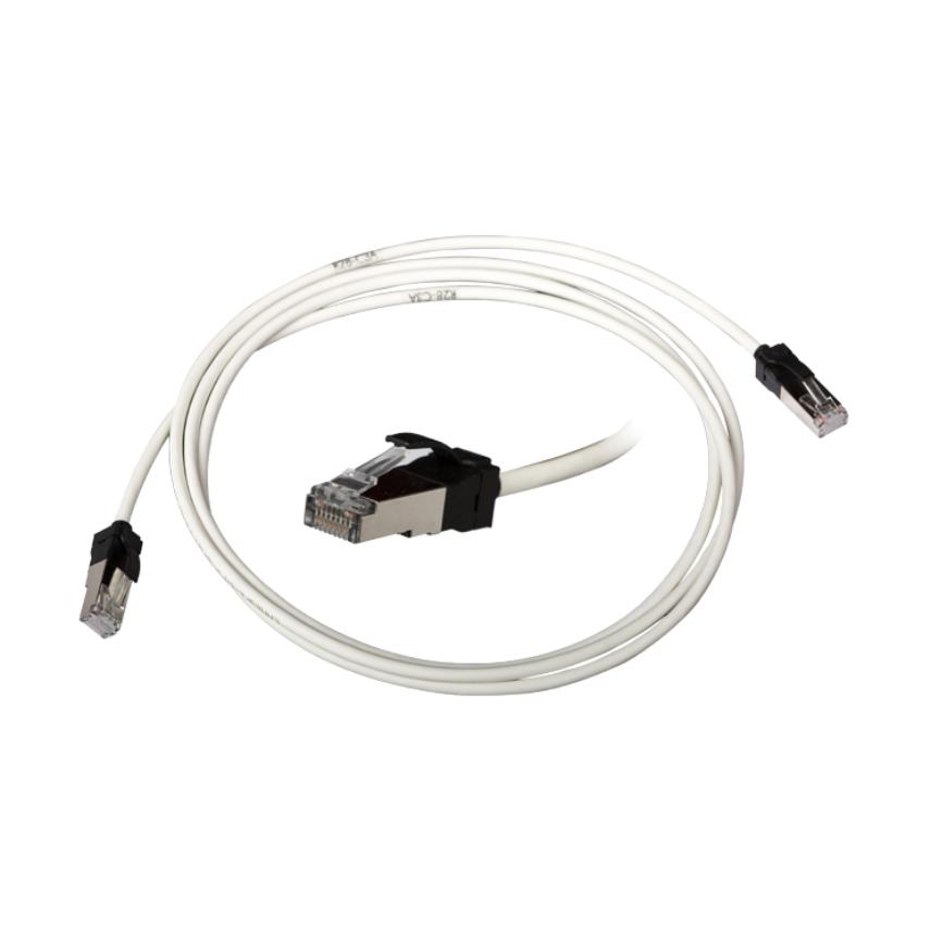 LANmark-6A 28AWG Slimflex  S/FTP Cat 6A RJ45 LSZH 白色铜跳线 1m